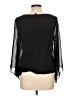 AGB 100% Polyester Black 3/4 Sleeve Blouse Size L - photo 2