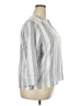 Splendid Stripes Gray 3/4 Sleeve Button-Down Shirt Size XXL - photo 4