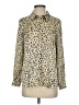 Zara 100% Polyester Animal Print Ivory Long Sleeve Blouse Size XS - photo 1