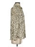 Zara 100% Polyester Animal Print Ivory Long Sleeve Blouse Size XS - photo 4