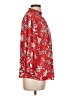 Adrienne Vittadini 100% Polyester Floral Red 3/4 Sleeve Blouse Size L - photo 4