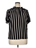 Adrianna Papell Stripes Black Short Sleeve Blouse Size XL - photo 1