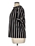 Adrianna Papell Stripes Black Short Sleeve Blouse Size XL - photo 5