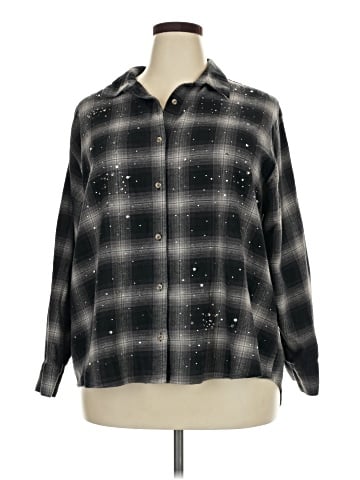 a.n.a. A New Approach Long Sleeve Button-Down Shirt (view 1)