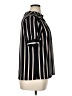 Adrianna Papell Stripes Black Short Sleeve Blouse Size XL - photo 4