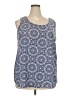 Faded Glory 100% Polyester Blue Sleeveless Blouse Size 2X - photo 1