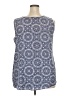 Faded Glory 100% Polyester Blue Sleeveless Blouse Size 2X - photo 2