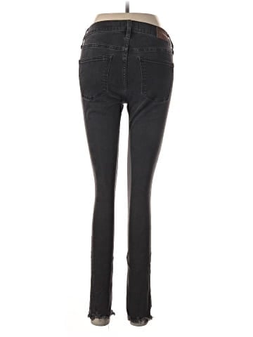 Madewell 9" Mid-Rise Skinny Jeans in Berkeley Black: Button-Through Edition (view 2)