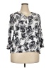 Monday Fun 100% Rayon Gray 3/4 Sleeve Blouse Size 2X - photo 1