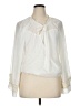 XOXO 100% Polyester Ivory Long Sleeve Blouse Size XL - photo 1