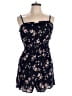 Blush 100% Rayon Floral Blue Romper Size L - photo 1