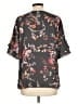 Ann Taylor LOFT 100% Polyester Gray Short Sleeve Blouse Size L - photo 2