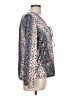 AB Studio Silver Long Sleeve Blouse Size XL - photo 4