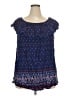 Faded Glory 100% Rayon Blue Sleeveless Blouse Size 2X - photo 1