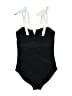 Unbranded Solid Black One Piece Swimsuit Size M - photo 2