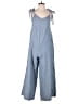 J. Peterman 100% Linen Solid Blue Jumpsuit Size S - photo 1