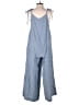 J. Peterman 100% Linen Solid Blue Jumpsuit Size S - photo 2