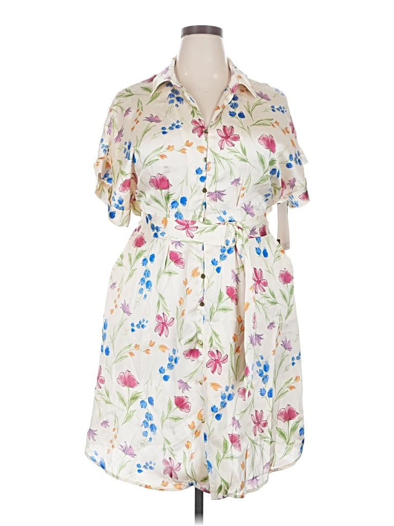 French Connection Casual Dress In Ivory