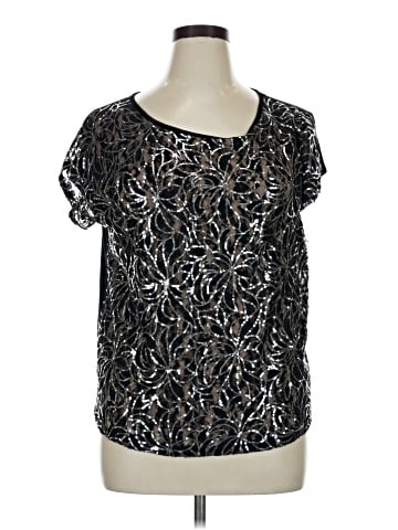 Cable & Gauge Short Sleeve Blouse (view 1)
