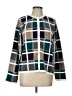 Alfred Dunner Plaid Teal Cardigan Size Lg Petite - photo 1