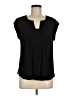 Pale Sky Black Short Sleeve Blouse Size M - photo 1