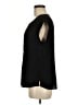 Pale Sky Black Short Sleeve Blouse Size M - photo 5