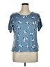 Elan Floral Blue Short Sleeve T-Shirt Size XL - photo 1