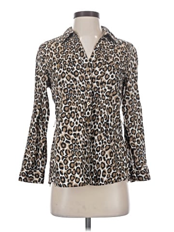 Cato 3/4 Sleeve Button-Down Shirt (view 1)