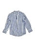Crewcuts 100% Cotton Checkered-gingham Blue Long Sleeve Button-Down Shirt Size 4 - 5 - photo 1