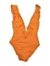 MICHAEL Michael Kors Solid Orange One Piece Swimsuit Size 6 - photo 1