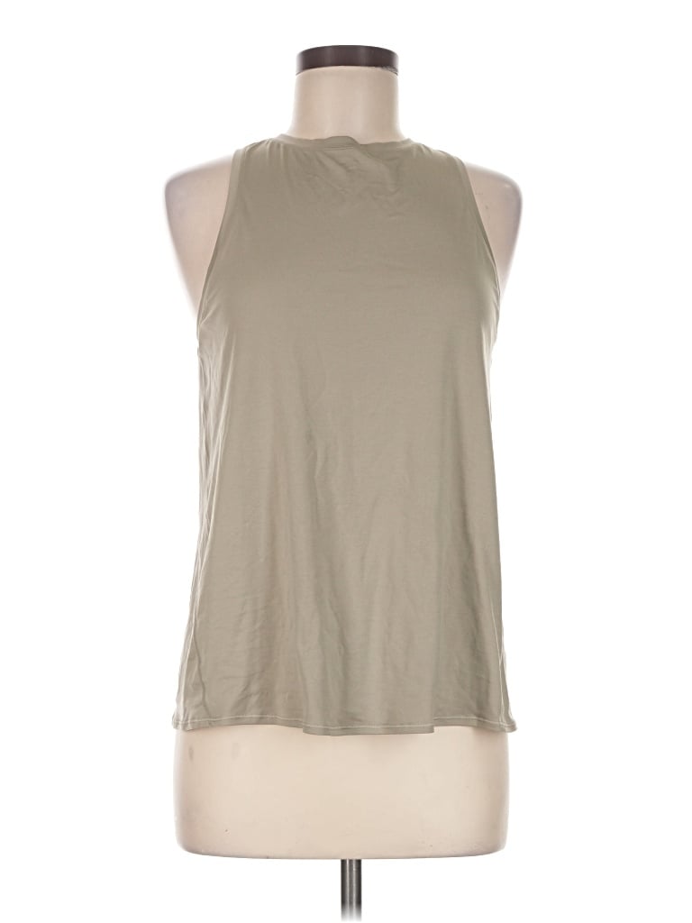 Pre-owned Lululemon Athletica Sleeveless T-shirt In Tan