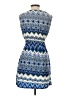LA Class 100% Polyester Chevron-herringbone Blue Casual Dress Size S - photo 2