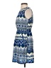 LA Class 100% Polyester Chevron-herringbone Blue Casual Dress Size S - photo 5