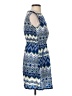 LA Class 100% Polyester Chevron-herringbone Blue Casual Dress Size S - photo 4