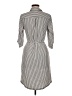 Mlle Gabrielle Stripes Gray Casual Dress Size M - photo 2