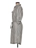 Mlle Gabrielle Stripes Gray Casual Dress Size M - photo 5
