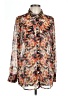 Element 100% Polyester Print Orange Long Sleeve Blouse Size L - photo 1