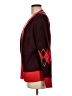 CeCe Argyle Burgundy Cardigan Size M - photo 5