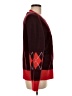 CeCe Argyle Burgundy Cardigan Size M - photo 4