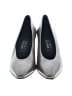 Stuart Weitzman 100% Leather Metallic Silver Heels Size 8 1/2 - photo 2
