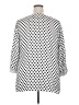 Rose + Olive 100% Polyester Polka Dots White 3/4 Sleeve Blouse Size 2X - photo 2