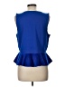 J.Crew Blue Sleeveless Blouse Size L - photo 2