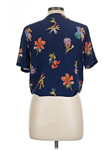 Madewell Silk Novel Tie-Front Top in Bird of Paradise (view 2)