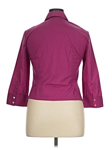 Lafayette 148 New York 3/4 Sleeve Button-Down Shirt (view 2)