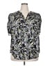 Torrid 100% Polyester Paisley Gray Short Sleeve Blouse Size 2X Plus (2) - photo 1