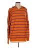 Iridium 100% Pima Cotton Stripes Orange Pullover Sweater One size - photo 1