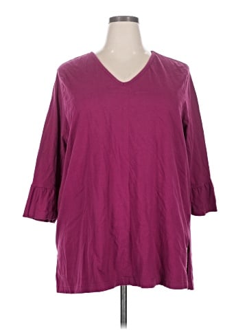 Ulla Popken 3/4 Sleeve T-Shirt (view 1)