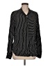 Three Dots 100% Viscose Stripes Black Long Sleeve Blouse Size M - photo 1