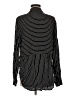 Three Dots 100% Viscose Stripes Black Long Sleeve Blouse Size M - photo 2
