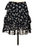 Cinq à Sept 100% Silk Floral Black Silk Skirt Size 2 - photo 2